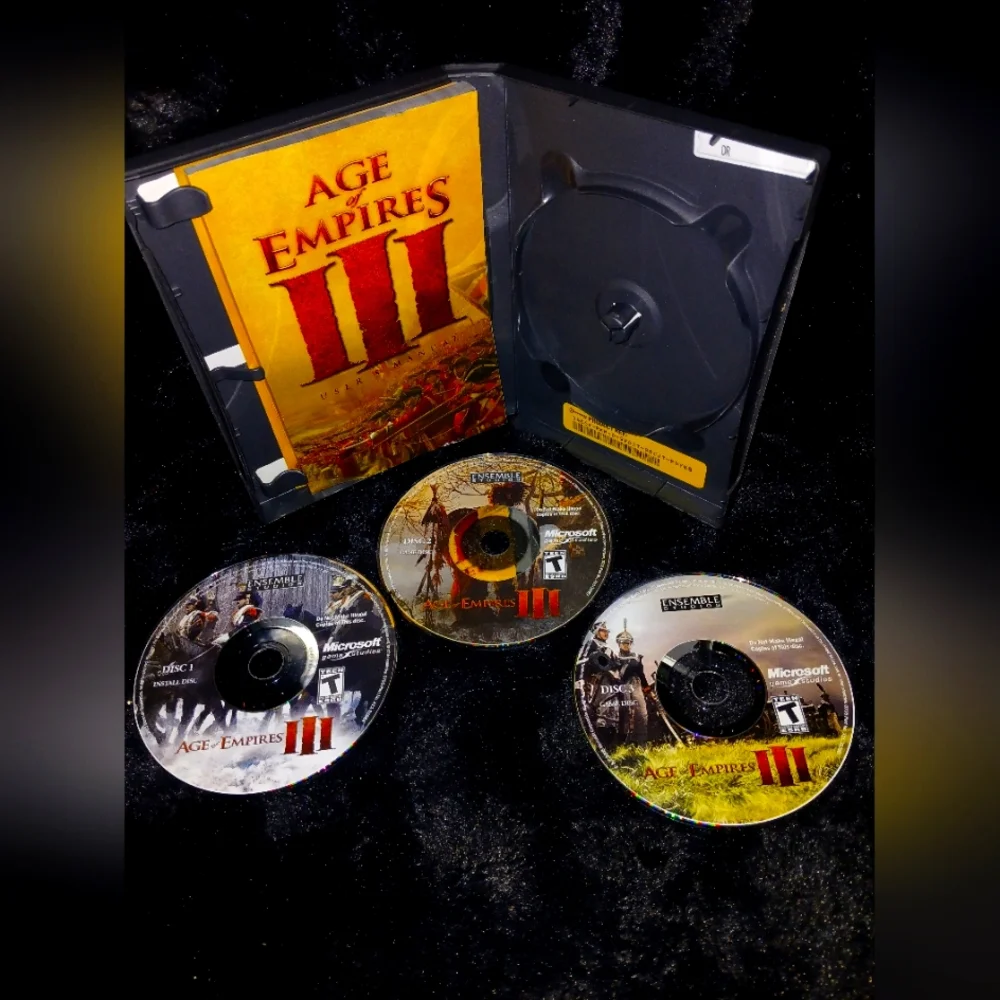 Age Of Empires 3 Disc Game And Rock Revolution Video Game - Blue Cover